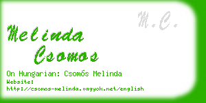 melinda csomos business card